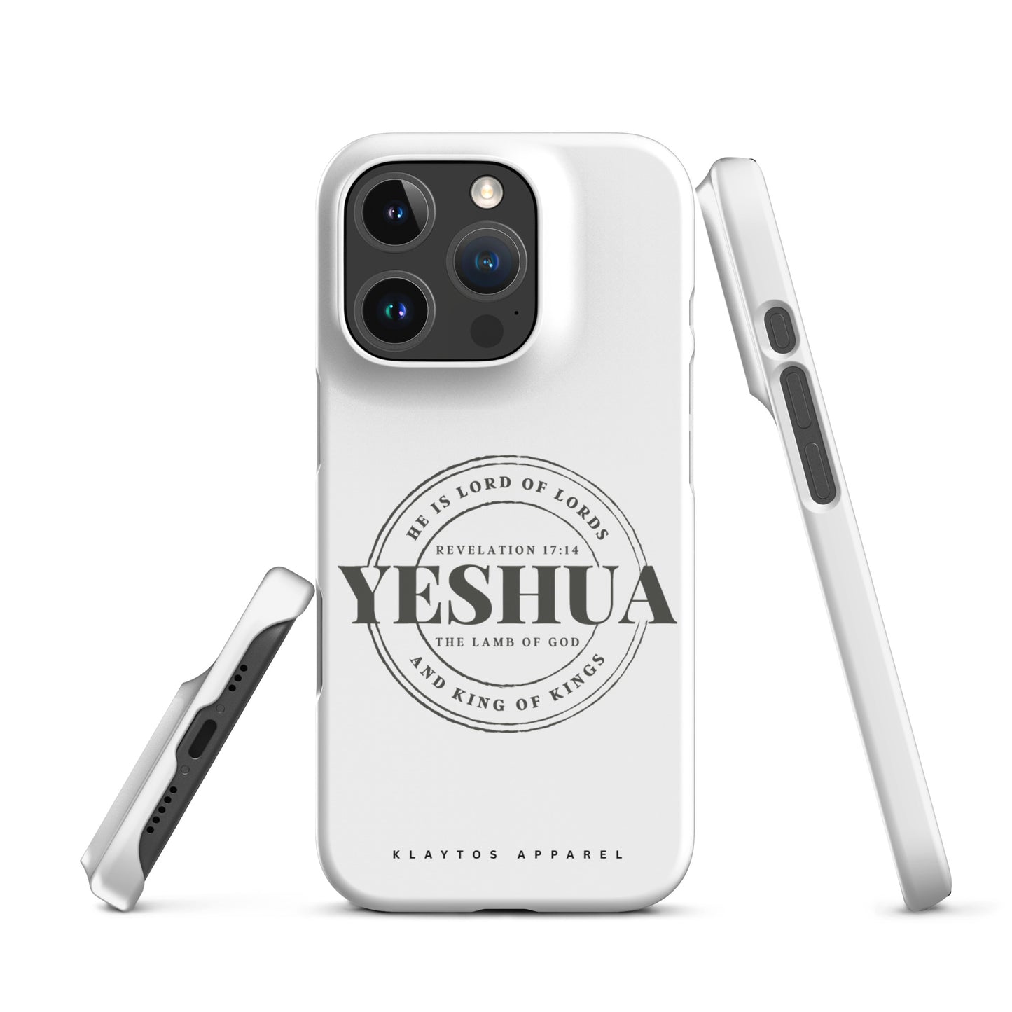 YESHUA | Revelation 17:14 Snap case for iPhone® (WHITE)