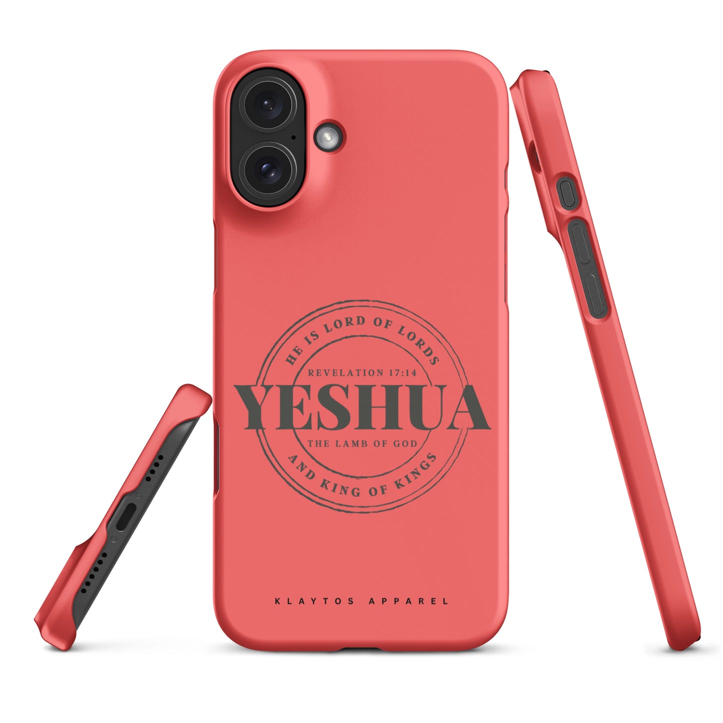 YESHUA | Revelation 17:14 Snap case for iPhone® (Light Red)