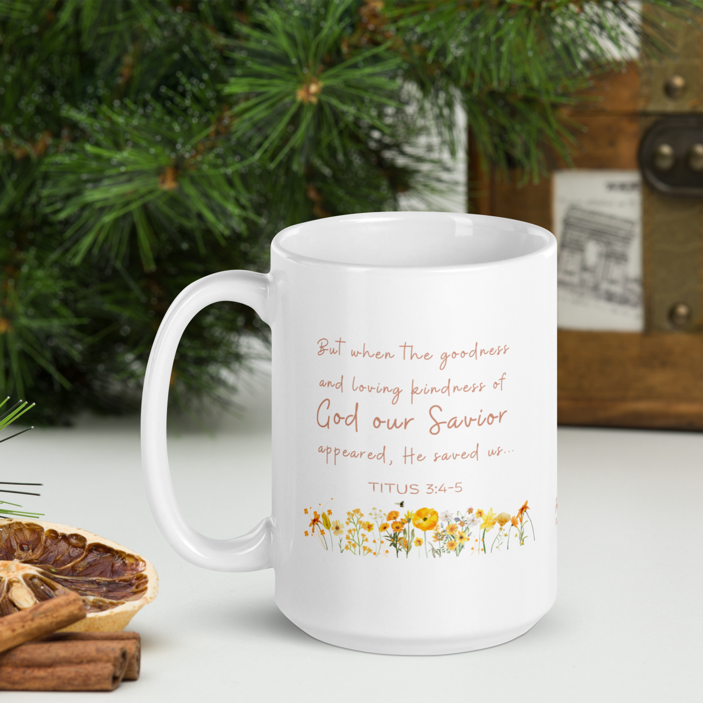 GOD OUR SAVIOR | Titus 3:4-5 (15oz Mug) (NEW)